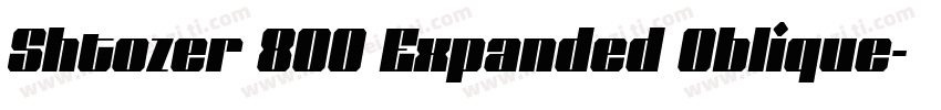Shtozer 800 Expanded Oblique字体转换
